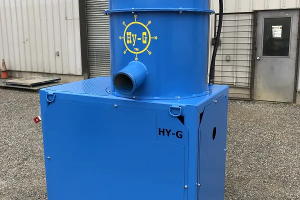 Hy-G M10 mill-series gold concentrator, full machine front view.