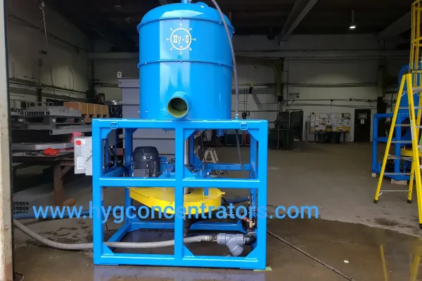 Hy-G M24 mill-series gold concentrator, full machine in workshop.