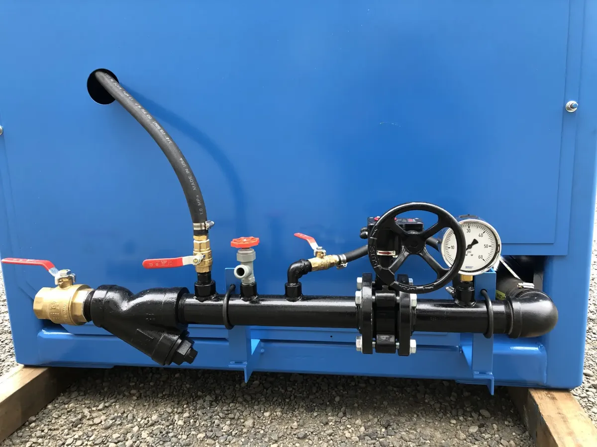 Hy-G M10 concentrator base, pump, motor and plumbing detail.