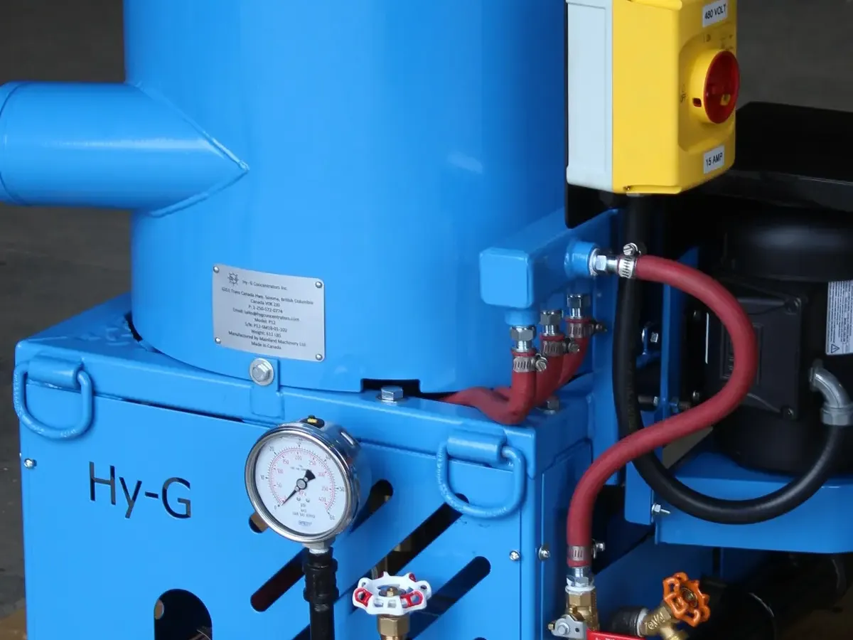 Hy-G P12 concentrator, pallet removed.