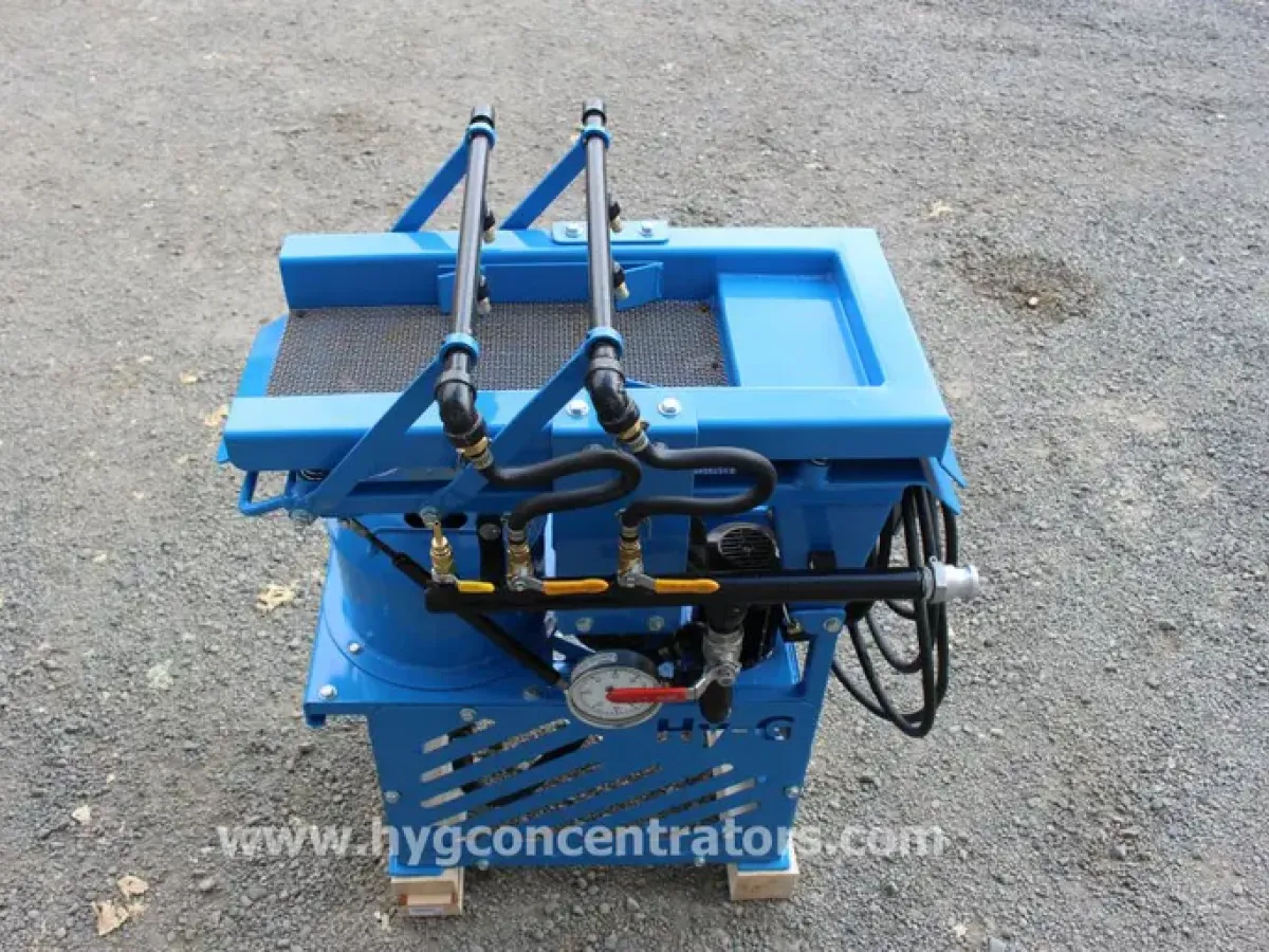 Hy-G P5T concentrator on skid, side view.
