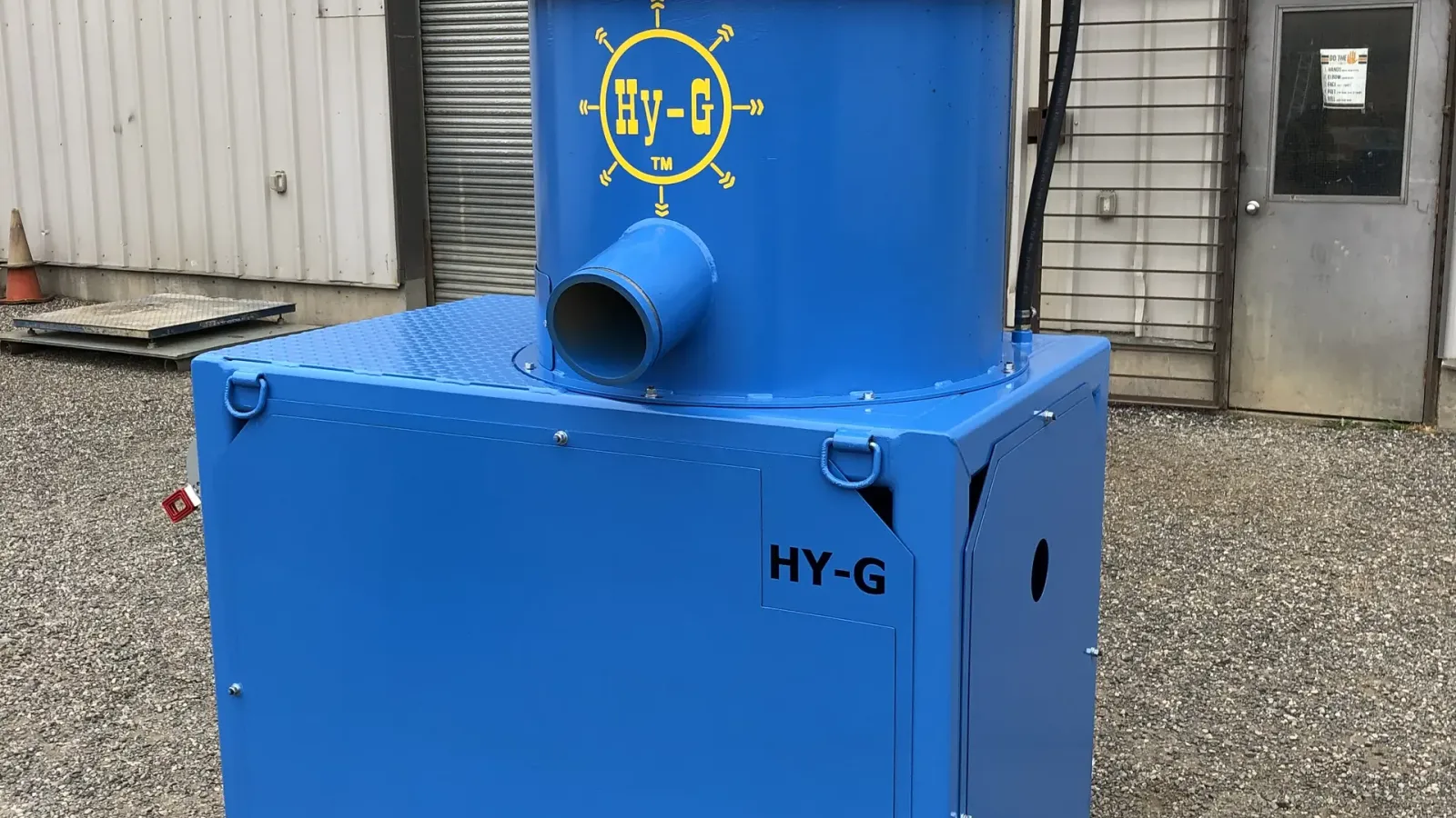 Hy-G M10 mill-series gold concentrator, full machine front view.