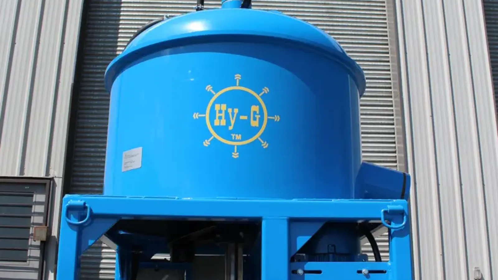 Hy-G P21 placer gold concentrator, full machine on workshop grating.