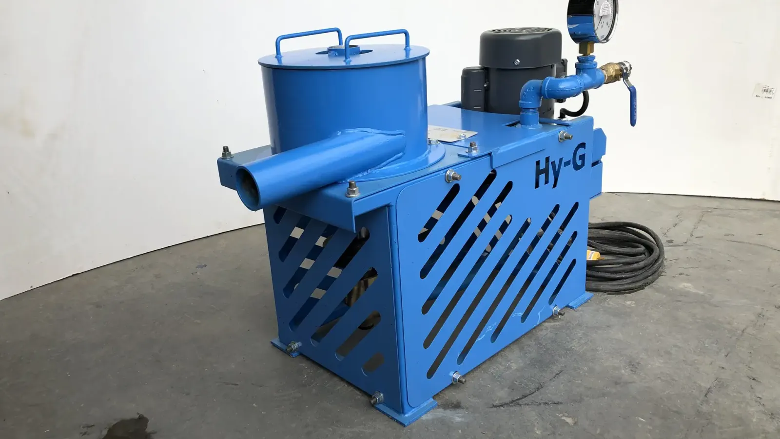 Hy-G P5 placer gold concentrator on a blue skid.